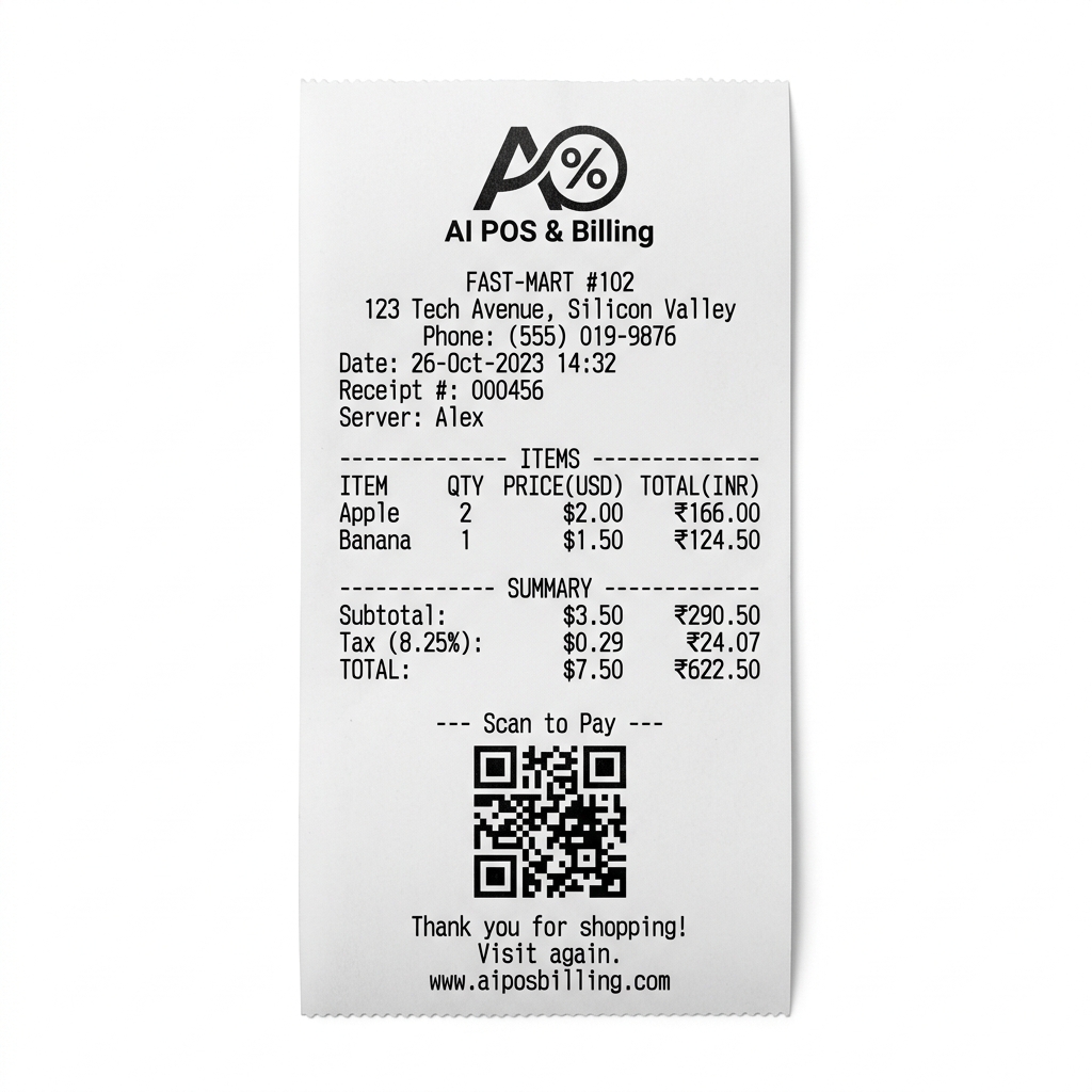 AI POS & Billing Receipt